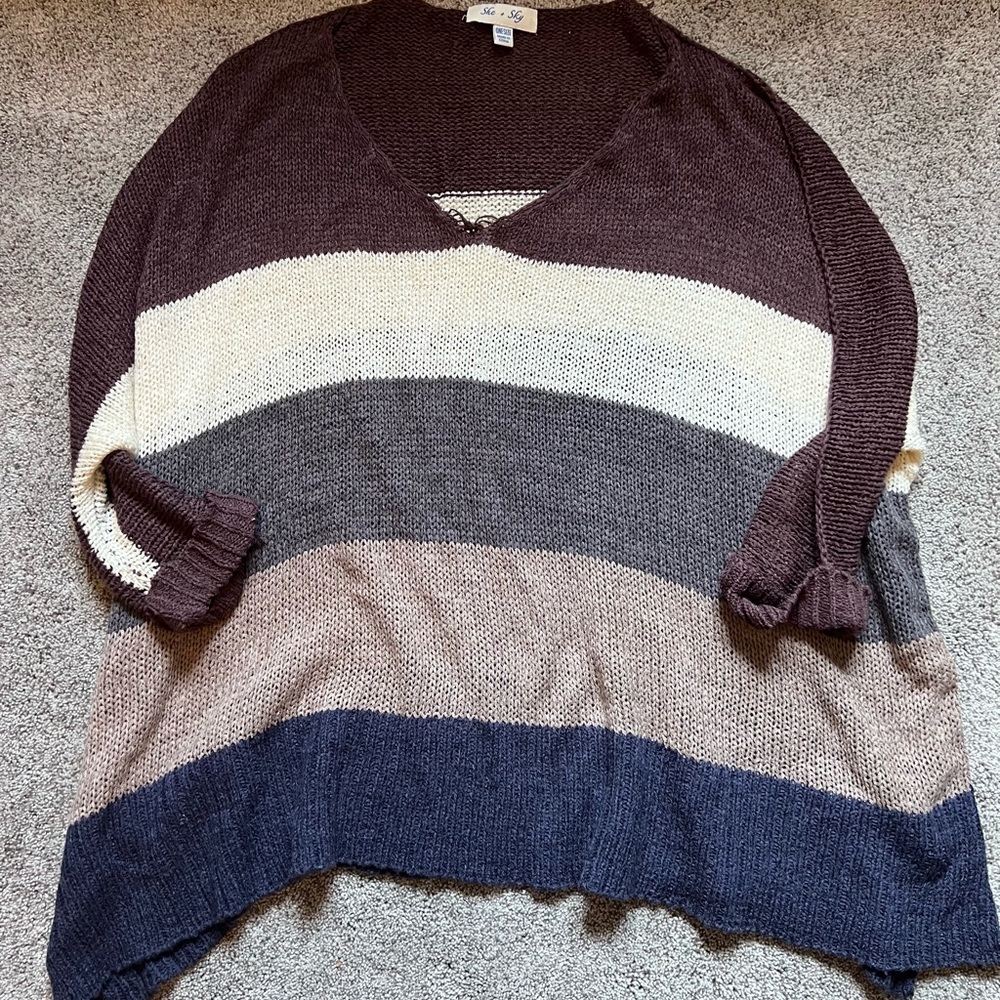 She+Sky Multicolored Pullover Sweater
